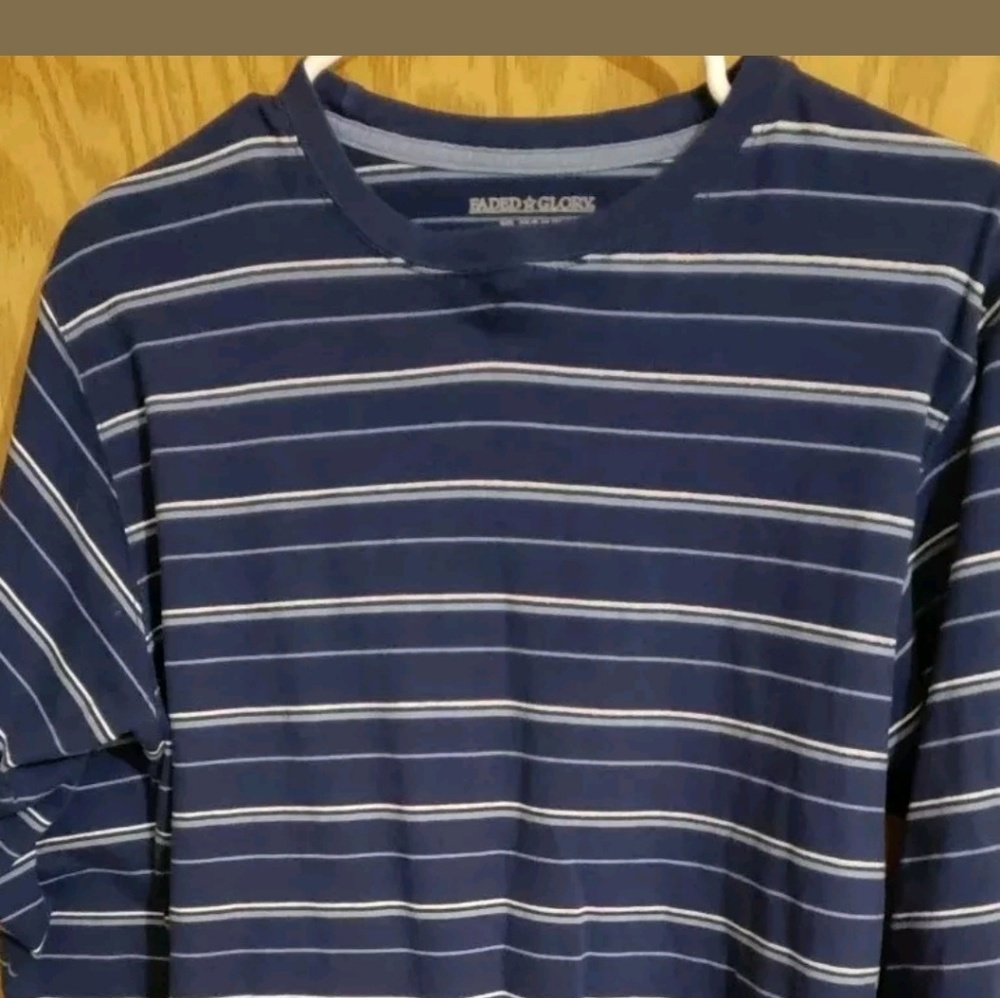 Boys 16-18 Blue Stripe Top